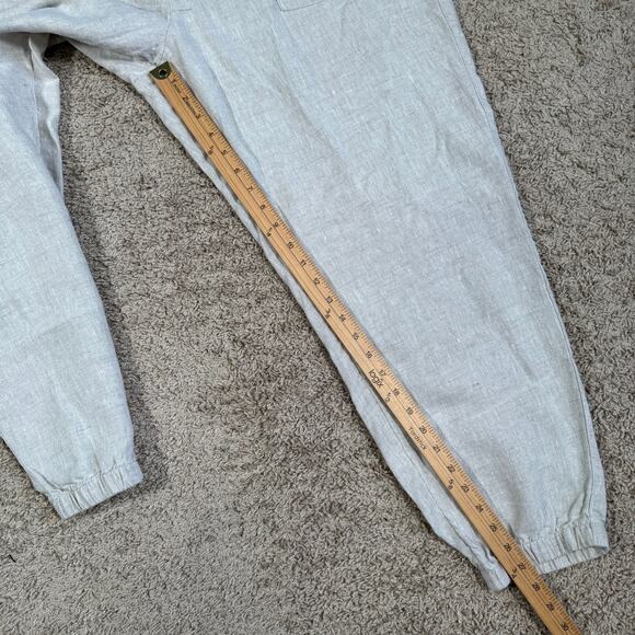 Athleta Retreat Linen Jogger Pants Womens XL Cream Lightweight Pockets - Picture 6 of 11